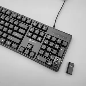 USB wired flat slim 104 105 keys Black US French Spanish Arabic Keyboards for Office Computer PC Laptop